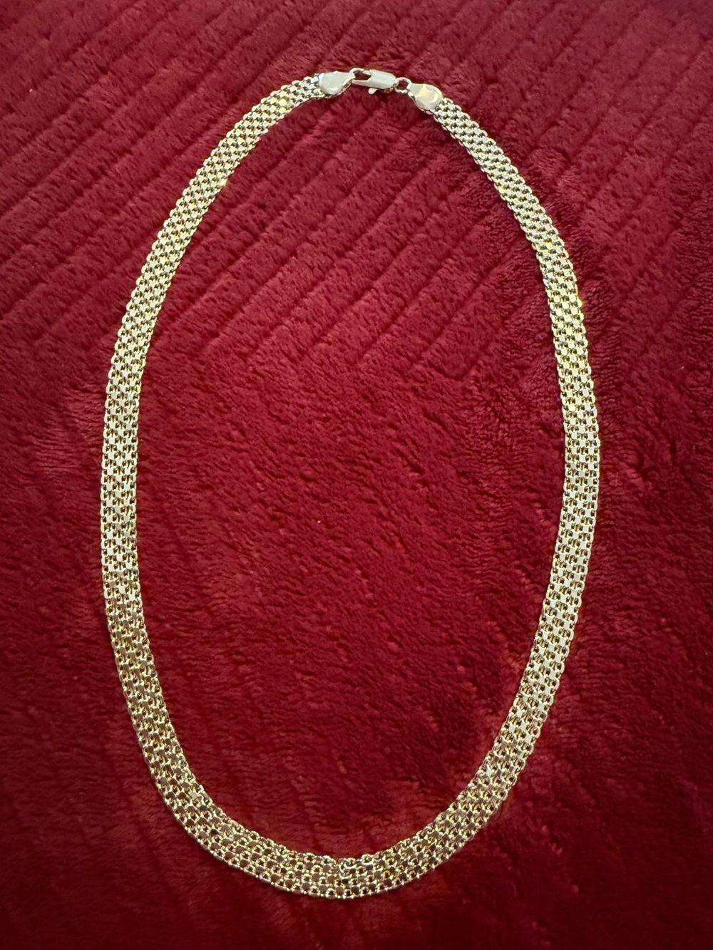 Gold NEW Mesh Chain Necklace and Bracelet Set - Women's Jewelry with Box - Picture 2 of 6